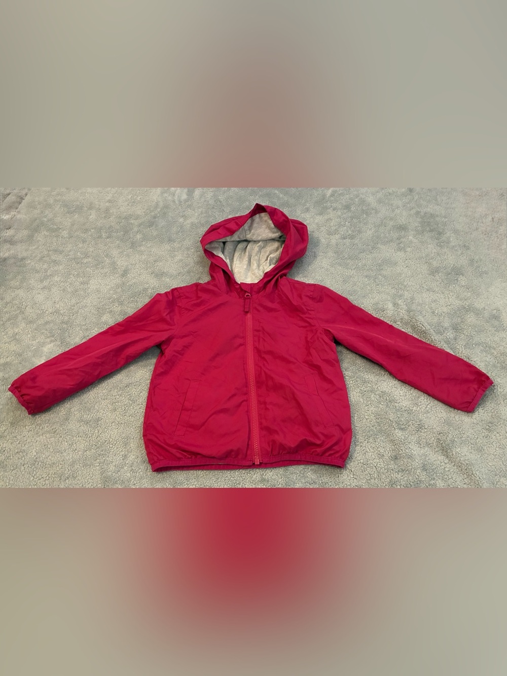Kids Girls Hooded The Children’s Place Windbreaker Jacket - Bright Pink Size 5T